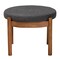 Baxton Studio Iliana Japandi Dark Grey Fabric and Walnut Brown Finished Wood Ottoman Footstool 233-13166-ZORO - alternate 8